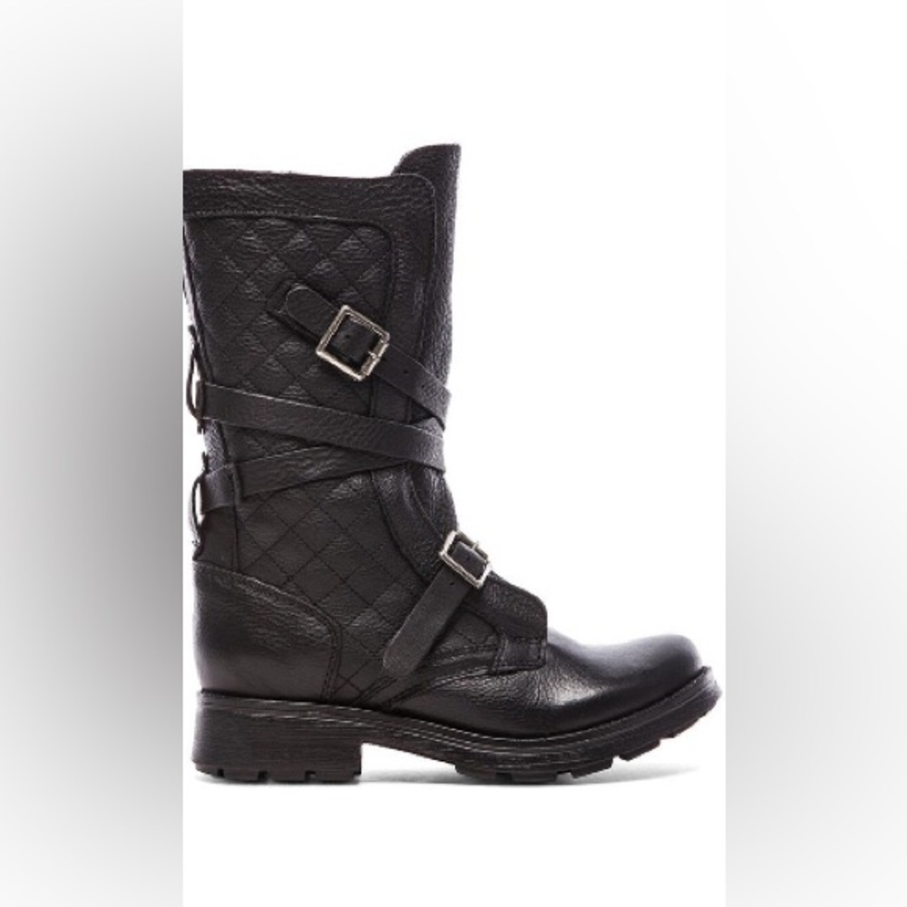 RARE-STEVE MADDEN BOUNTI combat leather boot.- Brand New In Box